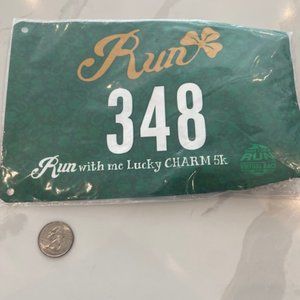 Gone for A Run Virtual running medal with bib - Run With Me Lucky Charm 5K